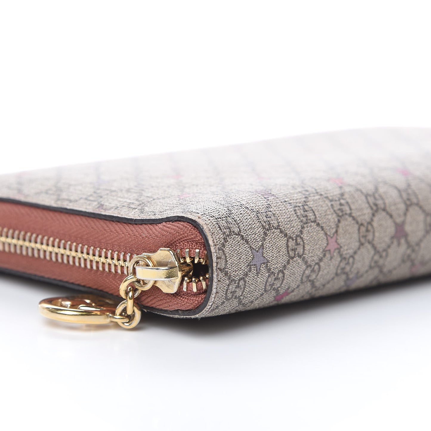 GG Supreme Monogram Stars Zip Around Wallet