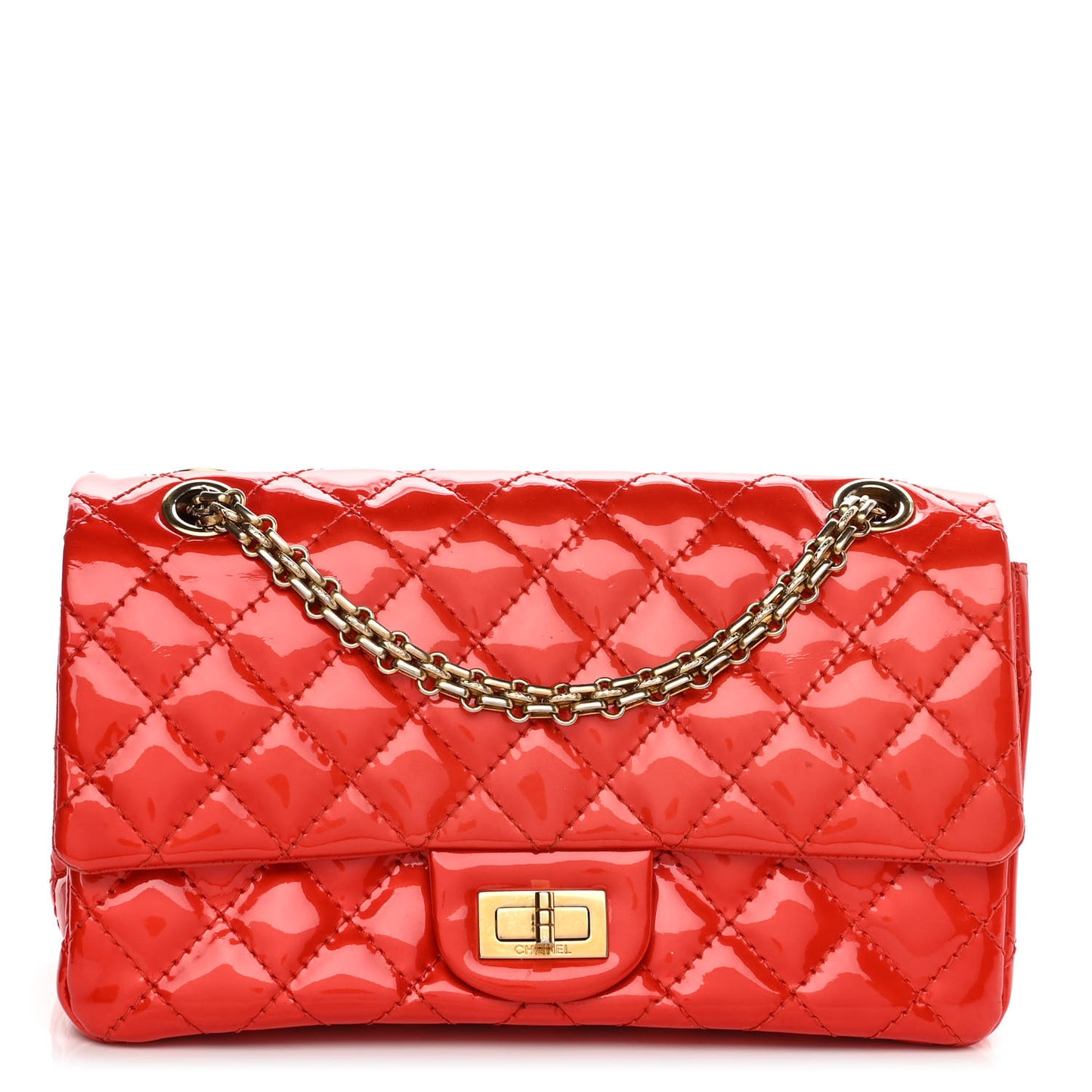 Patent Quilted Accordion Reissue 2.55 Flap Red