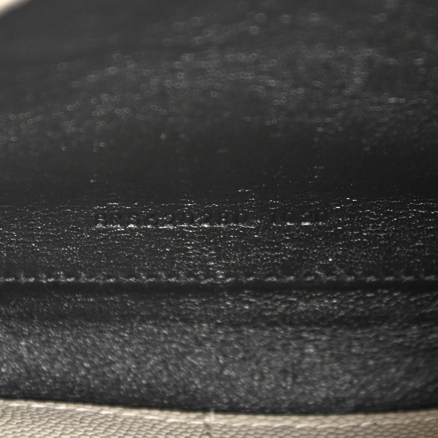 Saint Laurent Grain De Poudre Mixed Matelasse Triquilt Monogram Chain Wallet Crema Soft 8 of 8