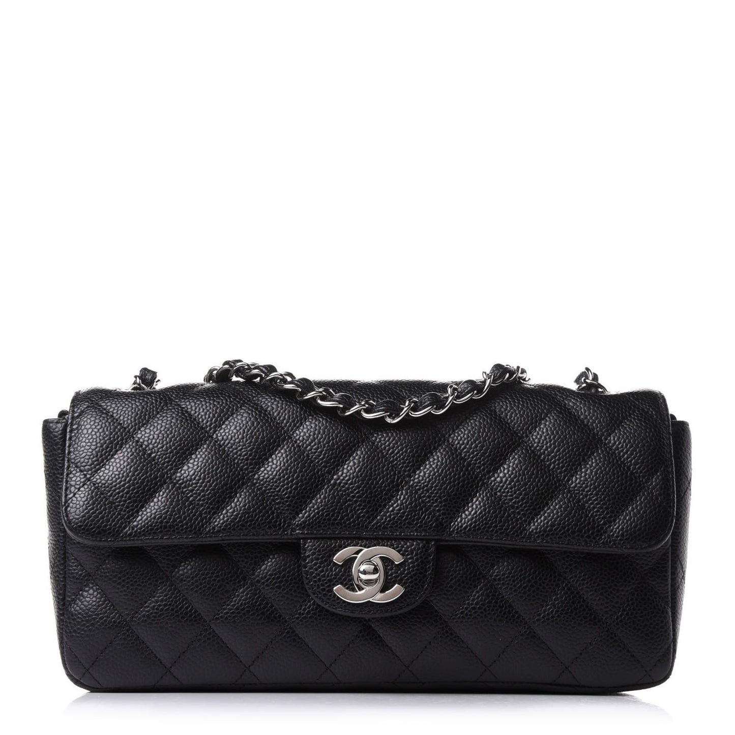 Caviar Quilted East West Flap Black