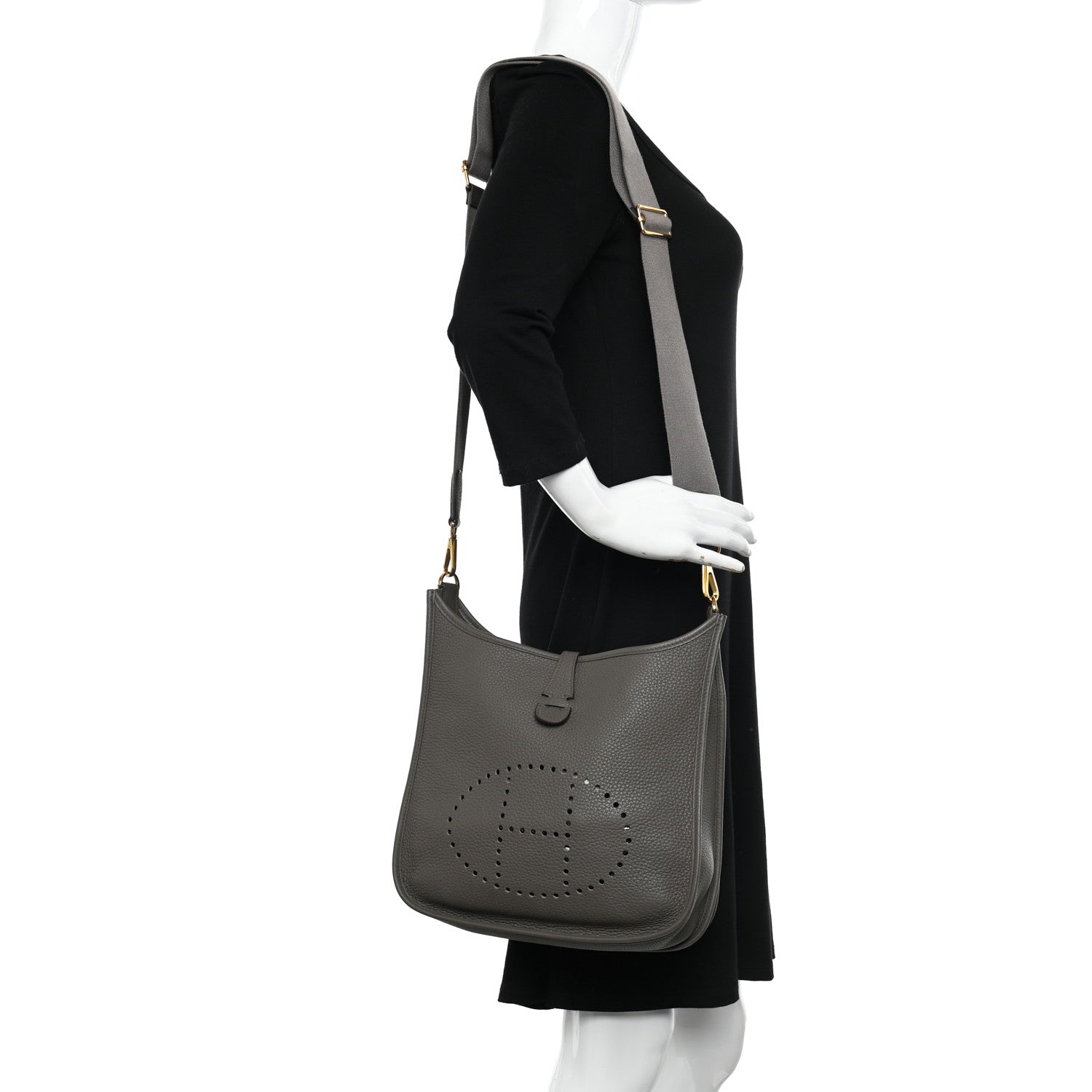 Hermes Taurillon Clemence Evelyne III PM Etain 2 of 10