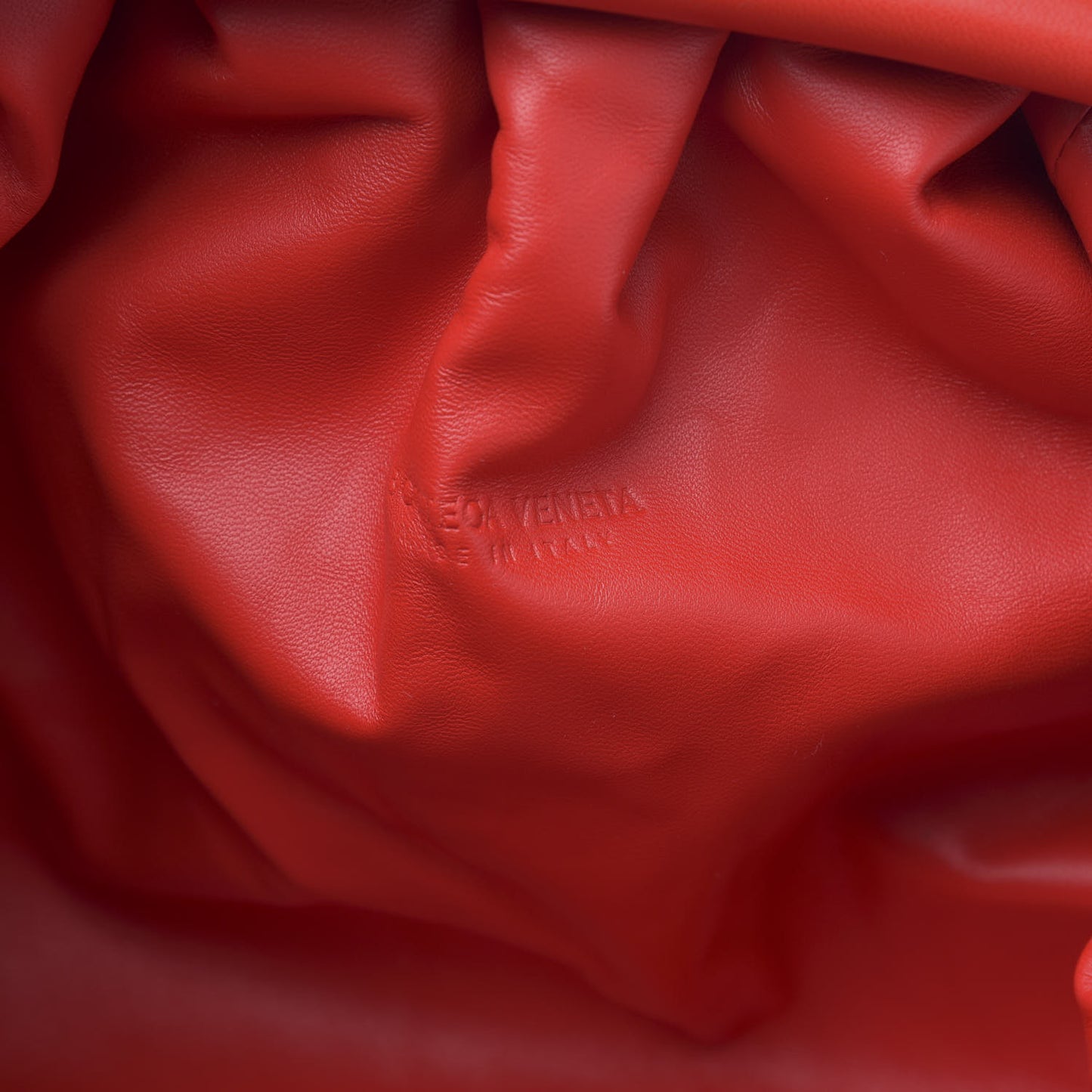 Nappa Maxi Intrecciato The Pouch Oversized Clutch Bright Red