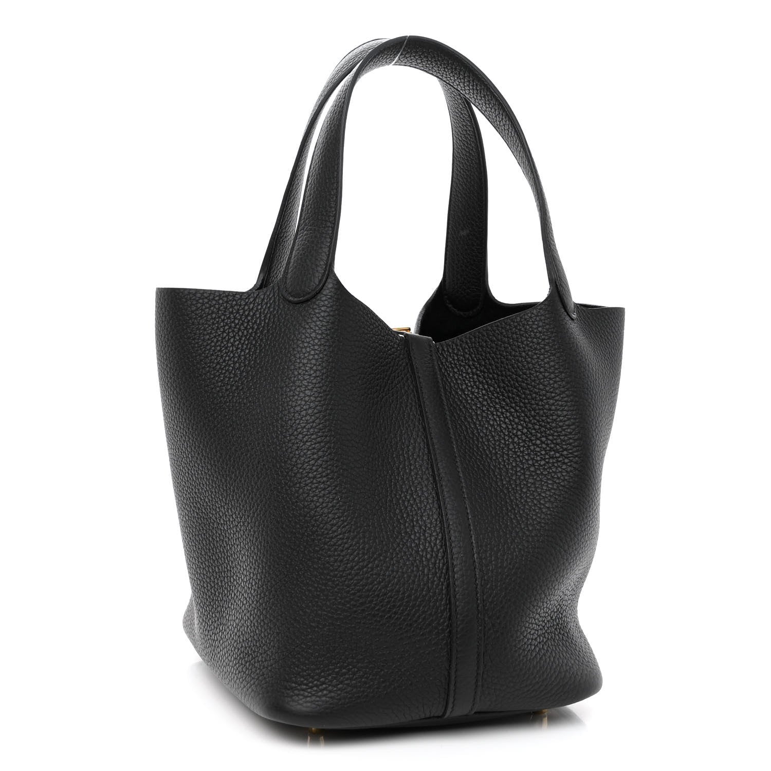 Hermes Taurillon Clemence Picotin Lock 22 MM Black 3 of 9