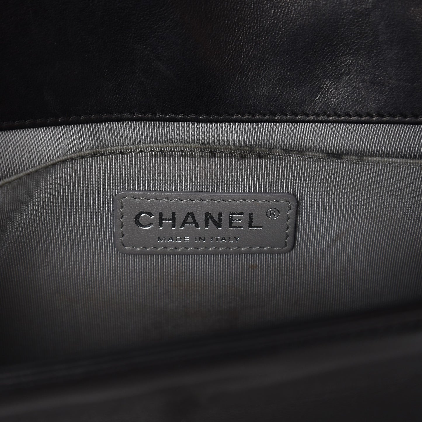 Lambskin Quilted Medium Boy Flap Black
