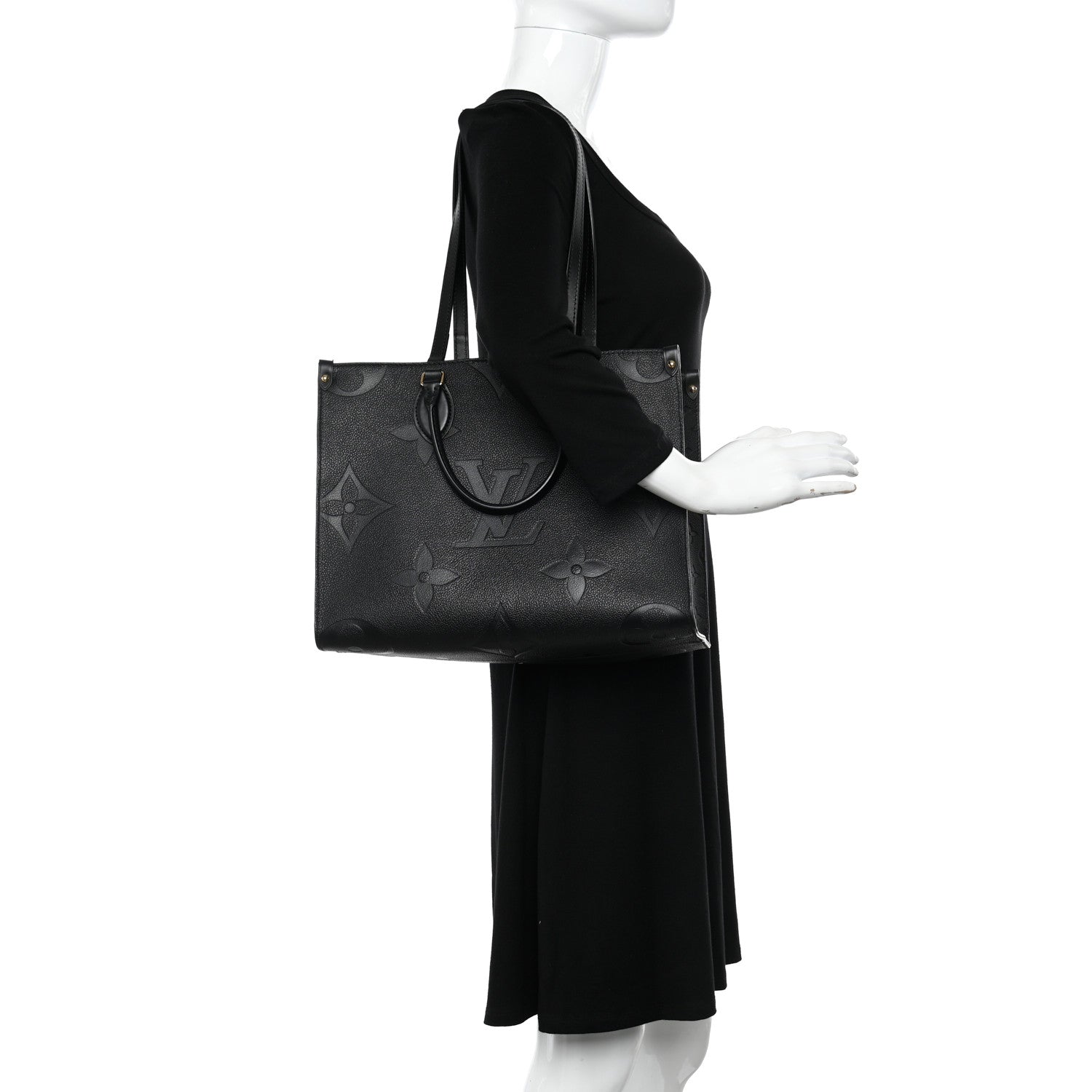 Louis Vuitton Empreinte Monogram Giant Onthego MM Black 2 of 9