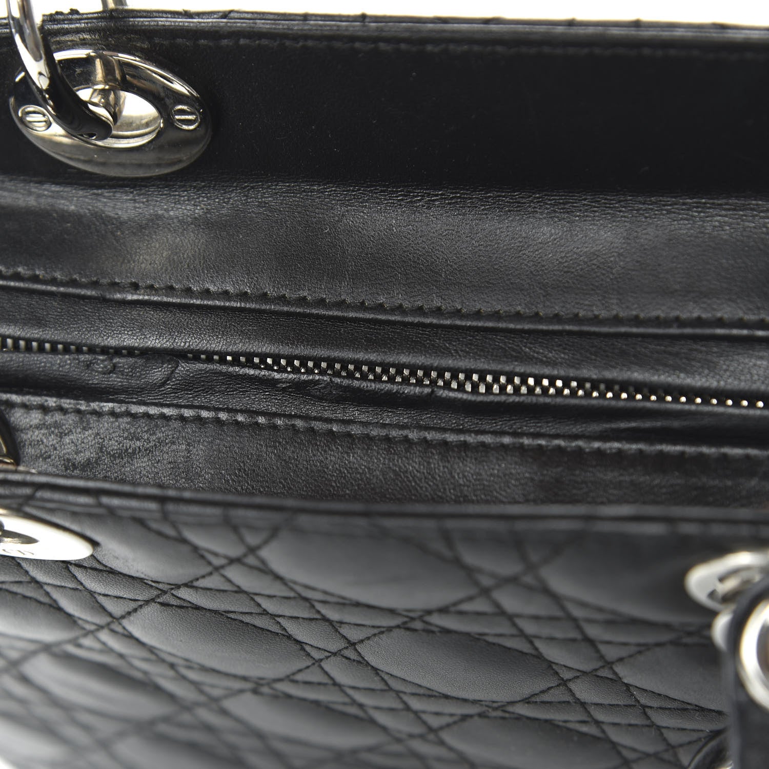Christian Dior Lambskin Cannage Large Lady Dior Black 10 of 10