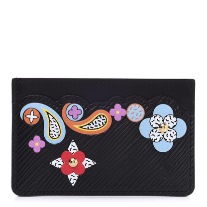 Louis Vuitton Epi Flower Remix Card Holder Black 1 of 7