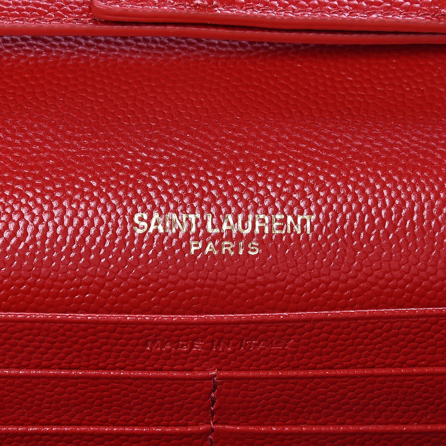 Grain De Poudre Matelasse Chevron Monogram Chain Wallet Bandana Red