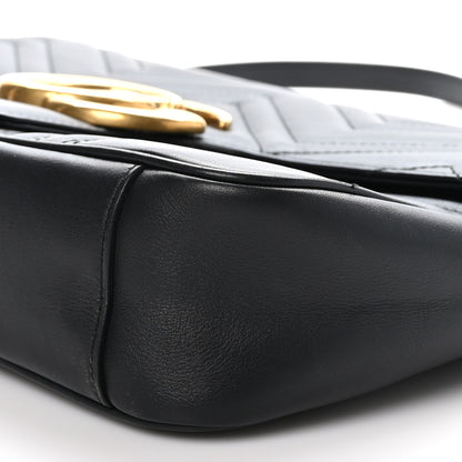 Gucci Calfskin Matelasse Medium GG Marmont Shoulder Bag Black 10 of 10