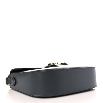 Gucci Azalea Calfskin Web Horsebit 1955 Shoulder Bag Graphite Grey 4 of 9