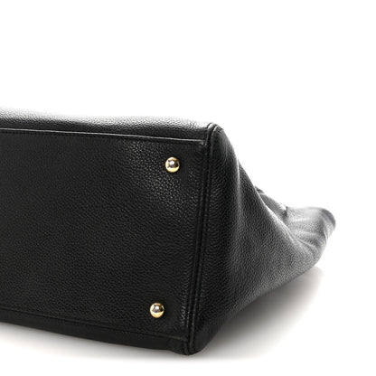 Chanel Calfskin Cerf Executive Shopper Tote Black 10 of 10