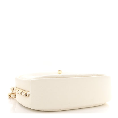 Chanel Goatskin Quilted Small Casual Trip Camera Case White 4 of 11
