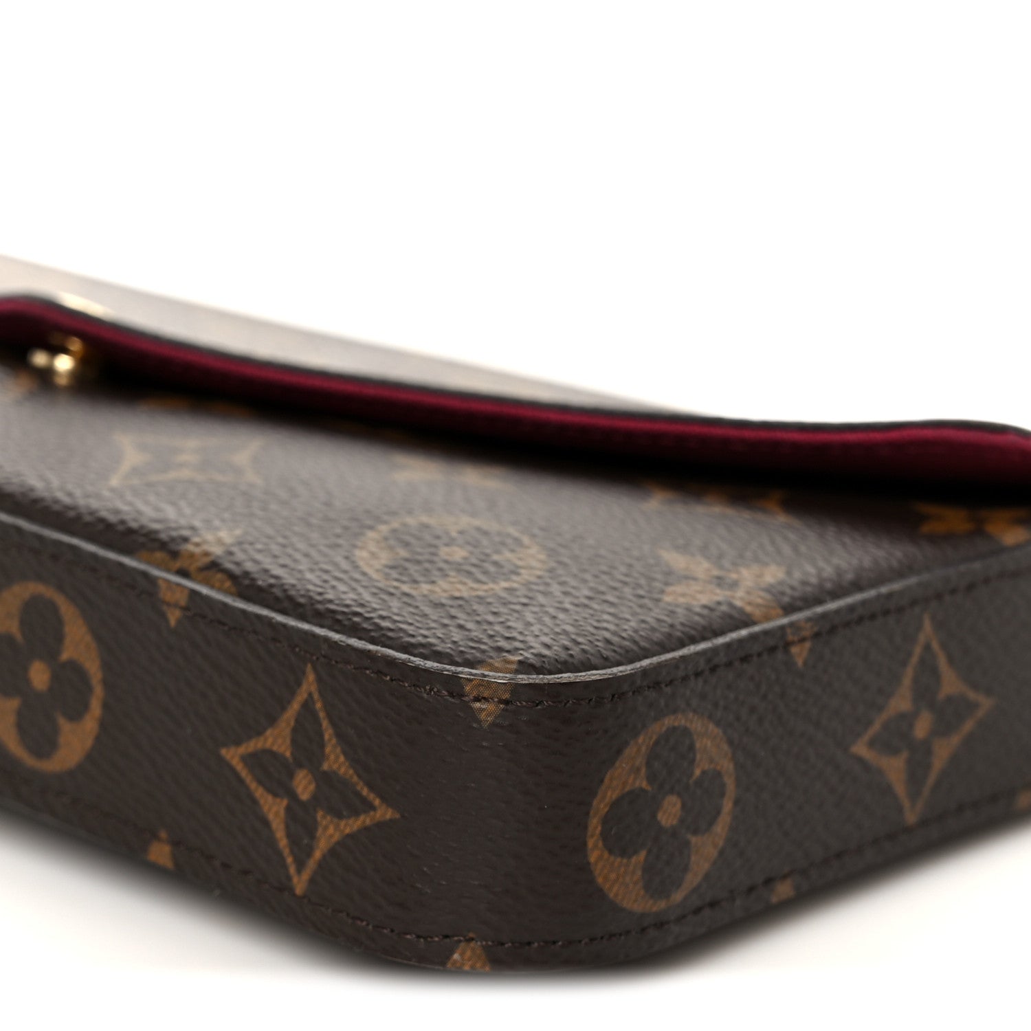 Louis Vuitton Monogram Pochette Felicie Chain Wallet Fuchsia 15 of 15