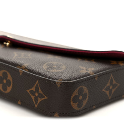 Louis Vuitton Monogram Pochette Felicie Chain Wallet Fuchsia 15 of 15