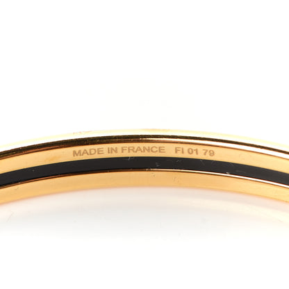 Hermes Enamel Printed Extra Narrow Plain Bracelet 70 Orange 4 of 5