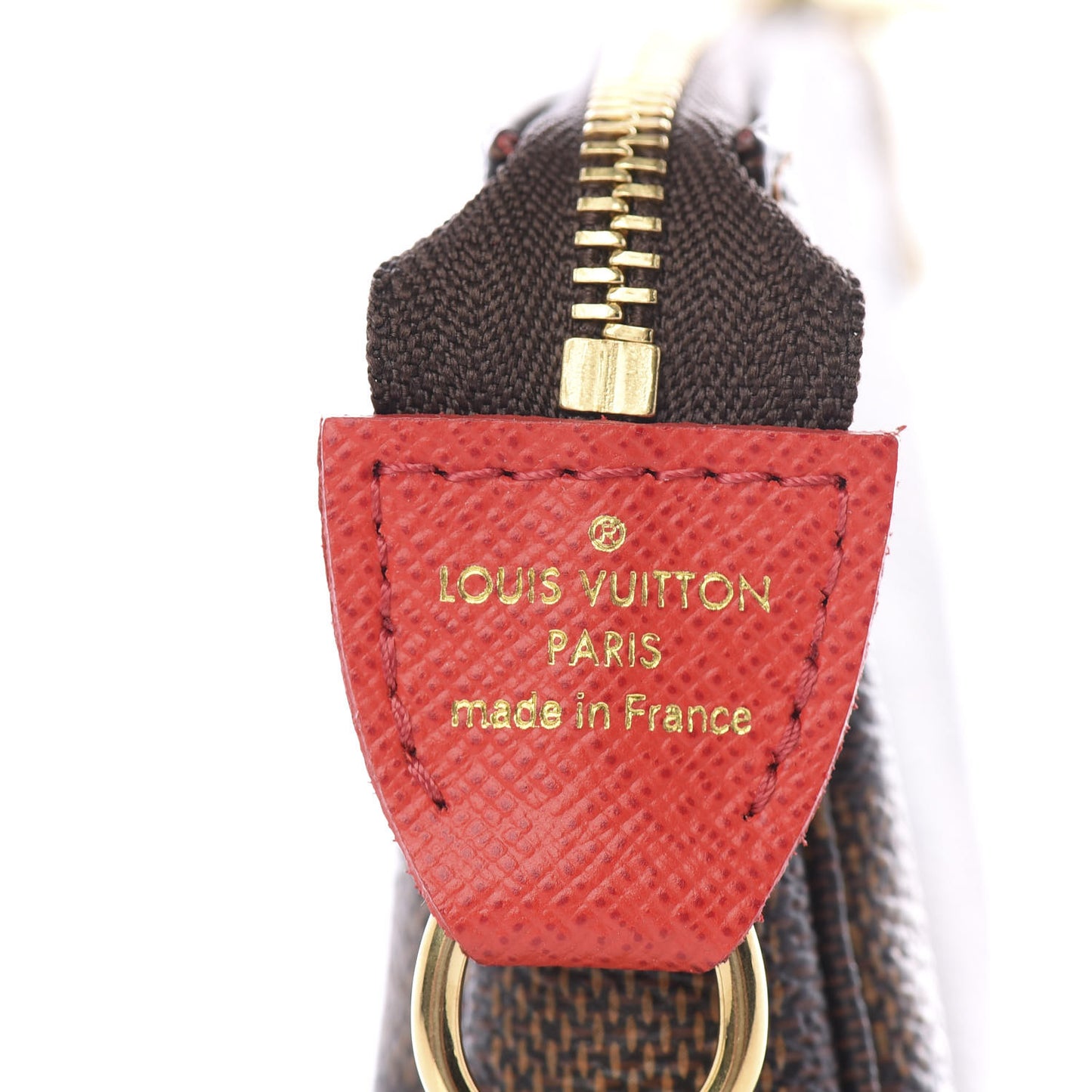 Damier Ebene 2019 Christmas Animation Mini Pochette Accessories Red
