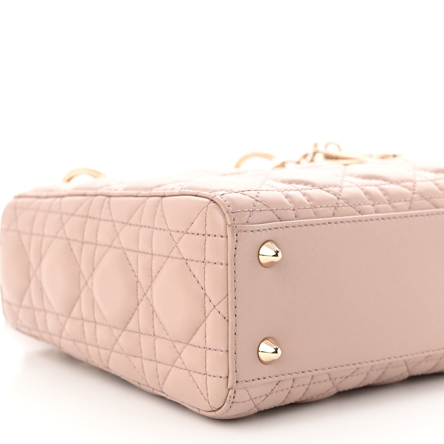 Lambskin Cannage Small Lucky Badges My Lady Dior Taupe