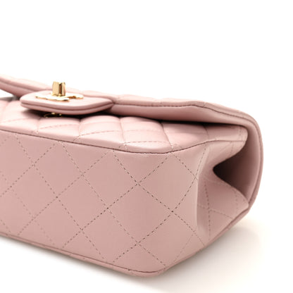 Chanel Lambskin Quilted Mini Top Handle Rectangular Flap Light Pink 10 of 10