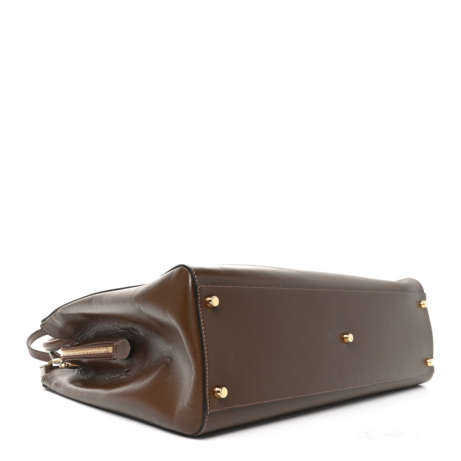 Gucci GG Supreme Monogram Azalea Calfskin Web Large Jackie 1961 Tote Beige Ebony Brown Sugar 4 of 10