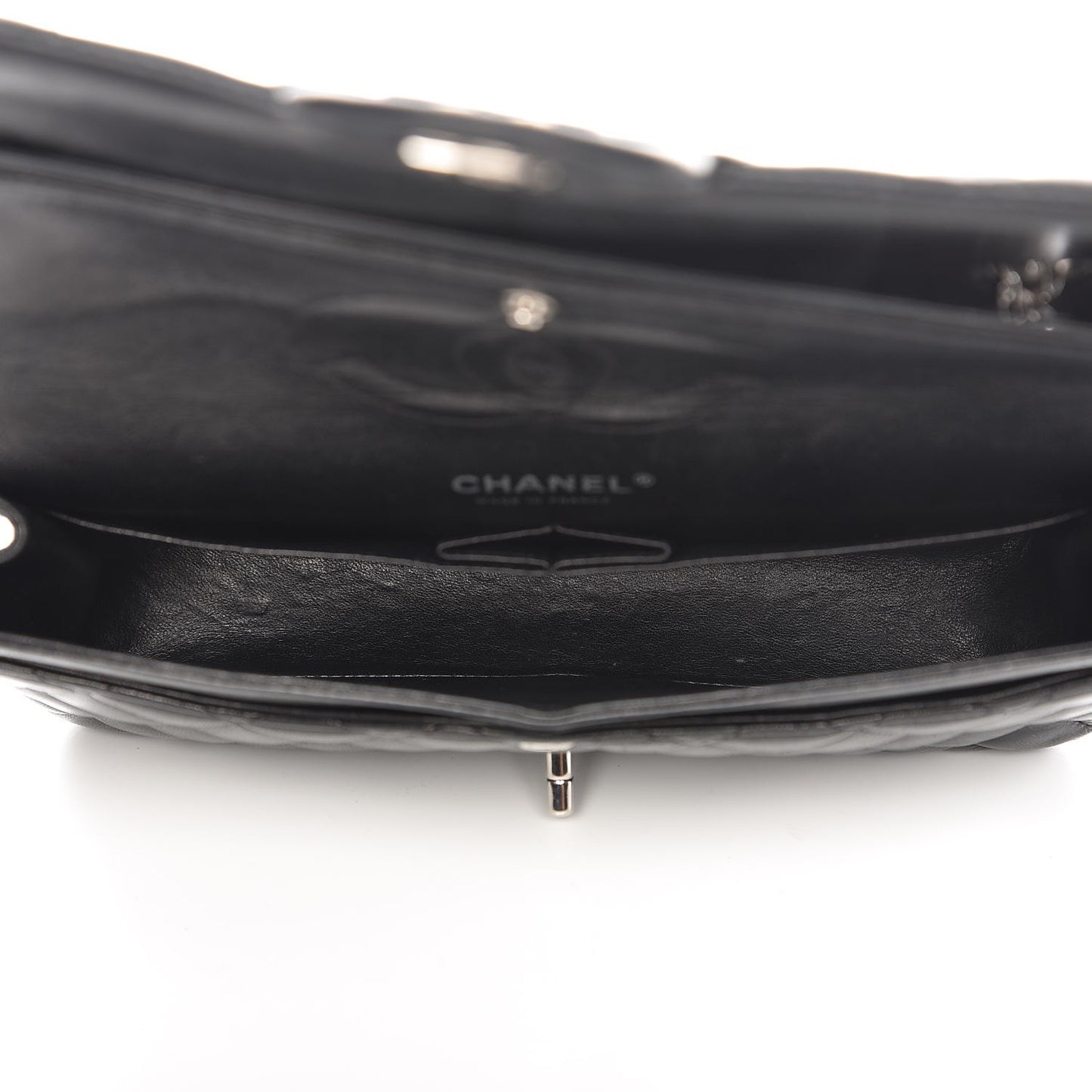 Lambskin Quilted Medium Double Flap Bijoux Chain Black