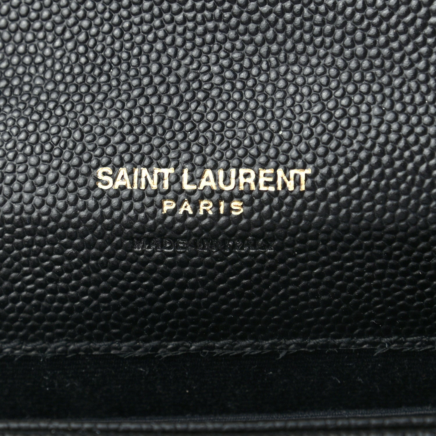 Saint Laurent Grain De Poudre Matelasse Chevron Monogram Envelope Clutch Black 6 of 7