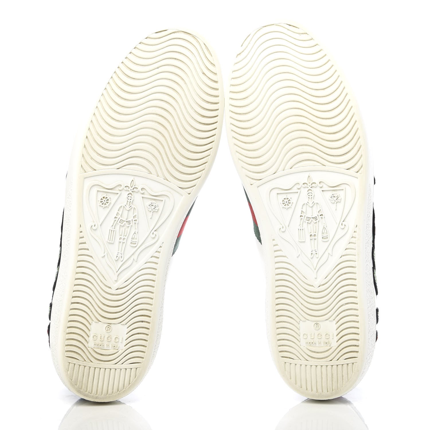 Gucci Calfskin Web Floral Embroidered Womens Ace Sneakers 35.5 White 5 of 10
