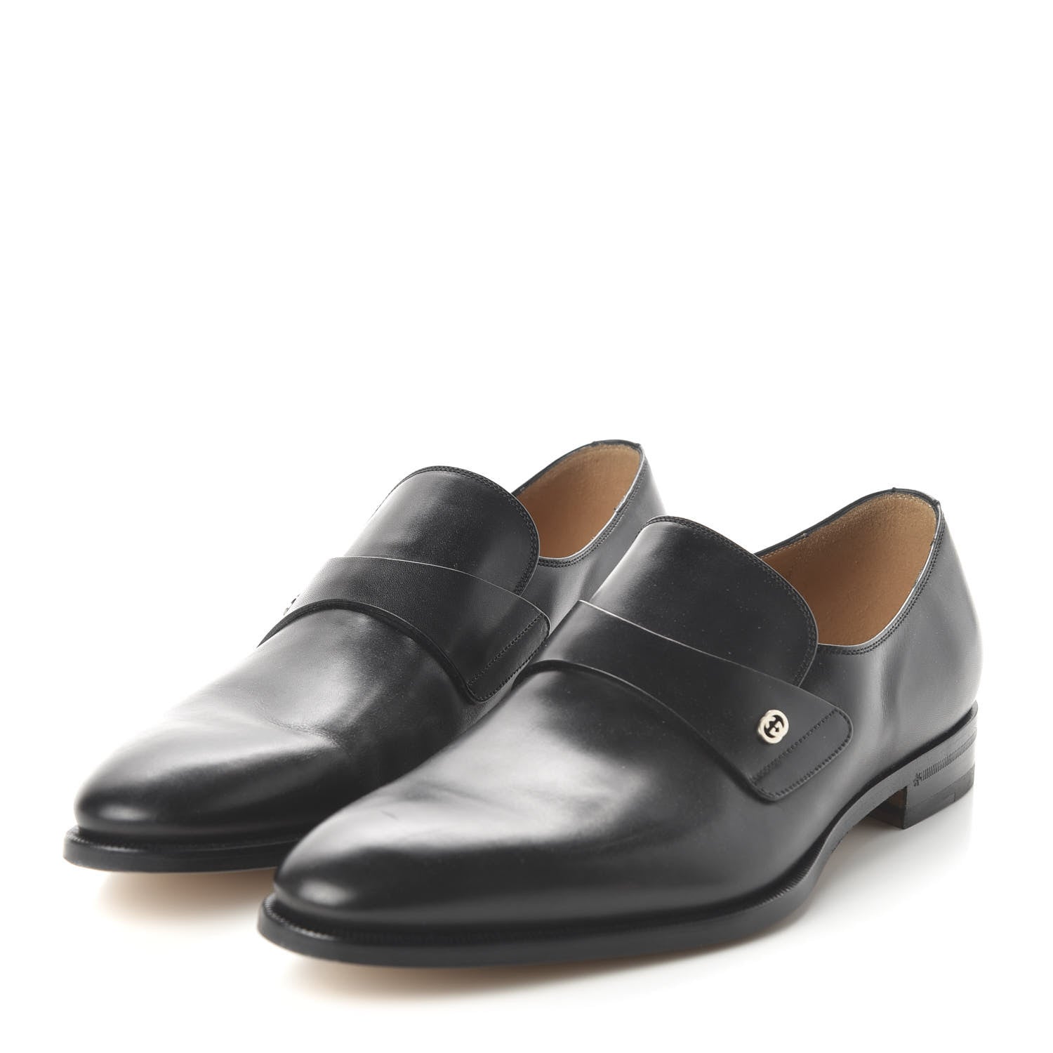 Gucci Calfskin Mens Interlocking GG Loafer 9 Black 3 of 10