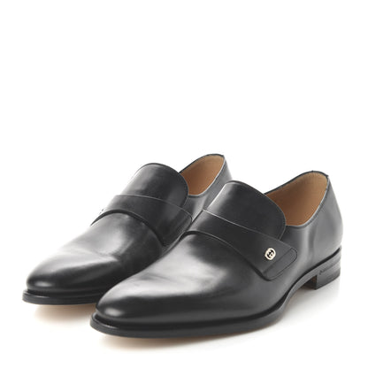Gucci Calfskin Mens Interlocking GG Loafer 9 Black 3 of 10