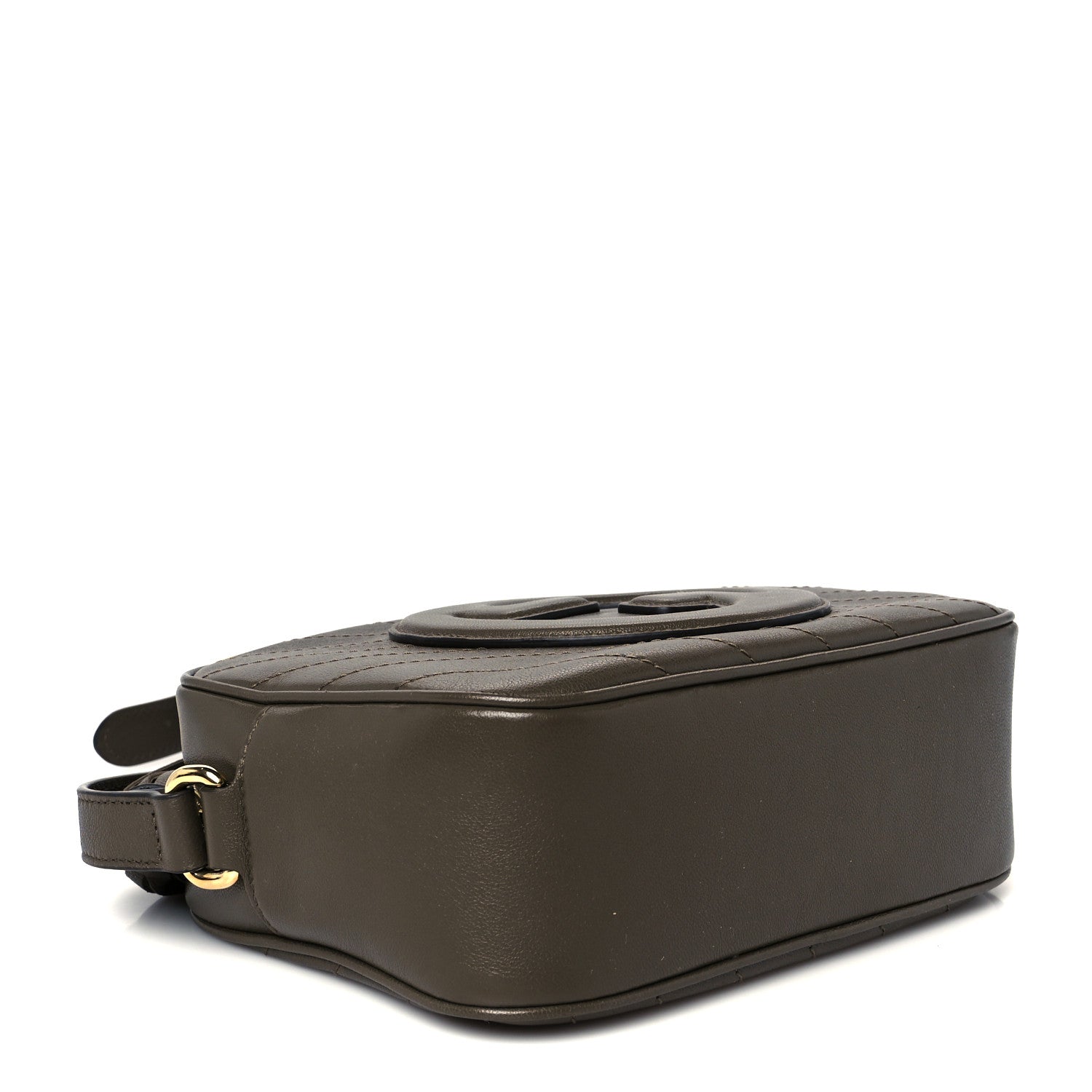 Gucci Sakai Be Green Calfskin Diagonal Stitched Small Blondie Shoulder Bag Craclet Brown 4 of 10