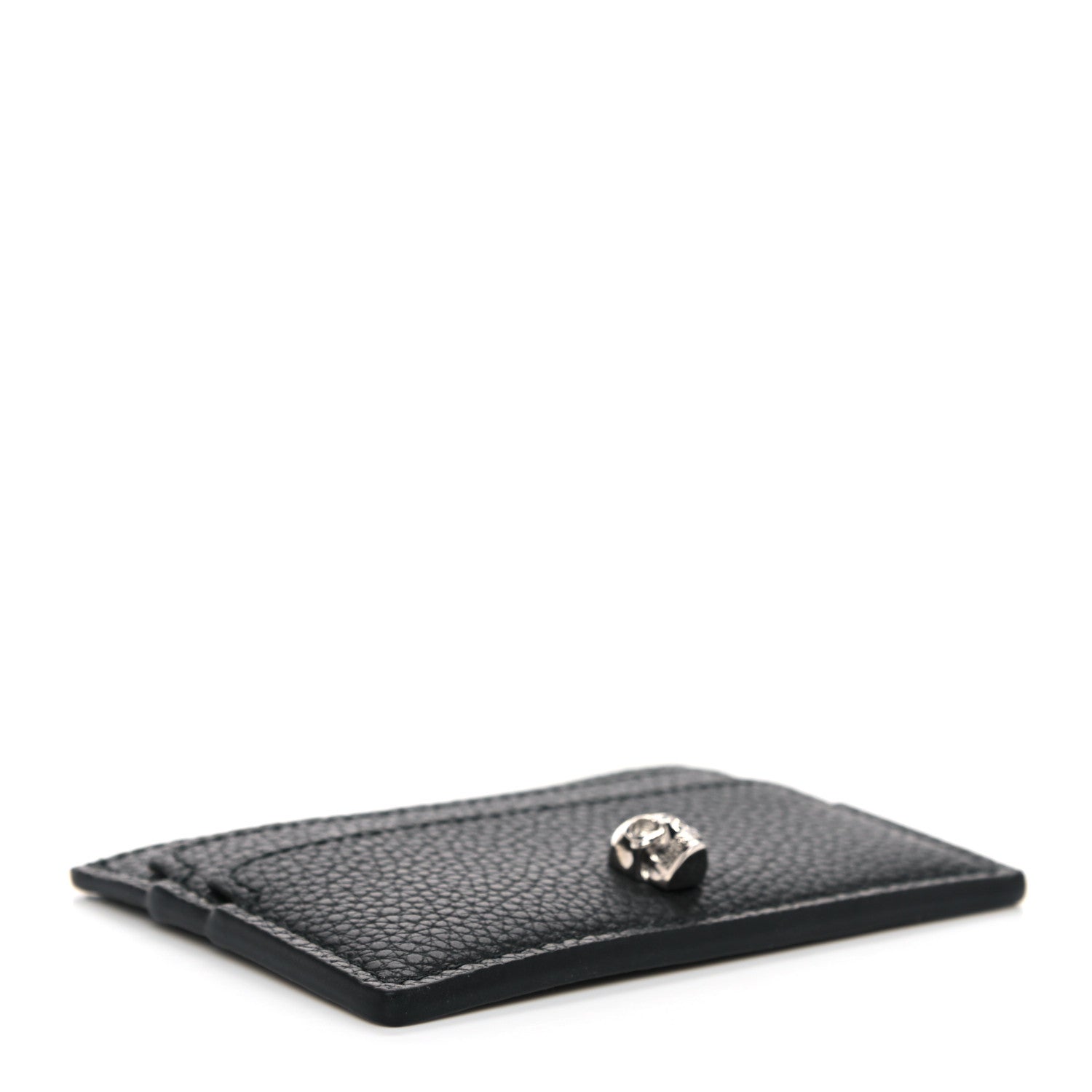 Alexander McQueen Calfskin Skull Card Holder Black 4 of 7