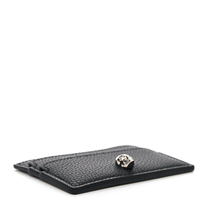 Alexander McQueen Calfskin Skull Card Holder Black 4 of 7