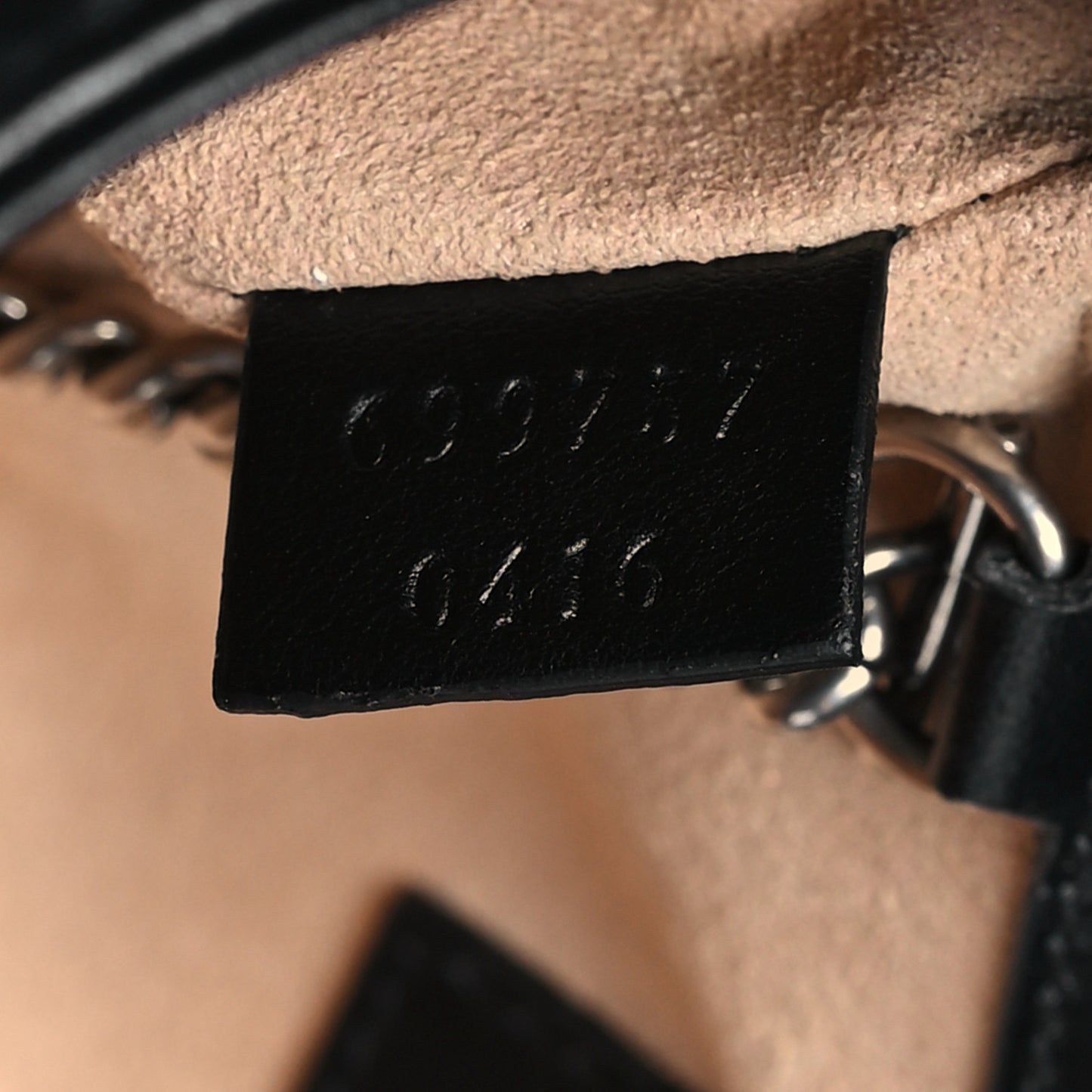 Calfskin Matelasse Monochrome GG Marmont Chain Belt Bag Black