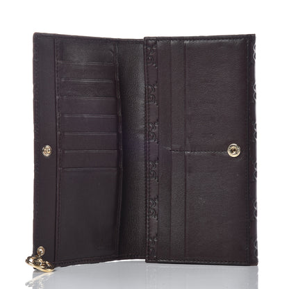 Gucci Guccissima Signature GG Pierce Continental Wallet Chocolate 5 of 11