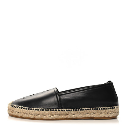 Saint Laurent Lambskin Mens Monogram Espadrilles 40 Black 1 of 8