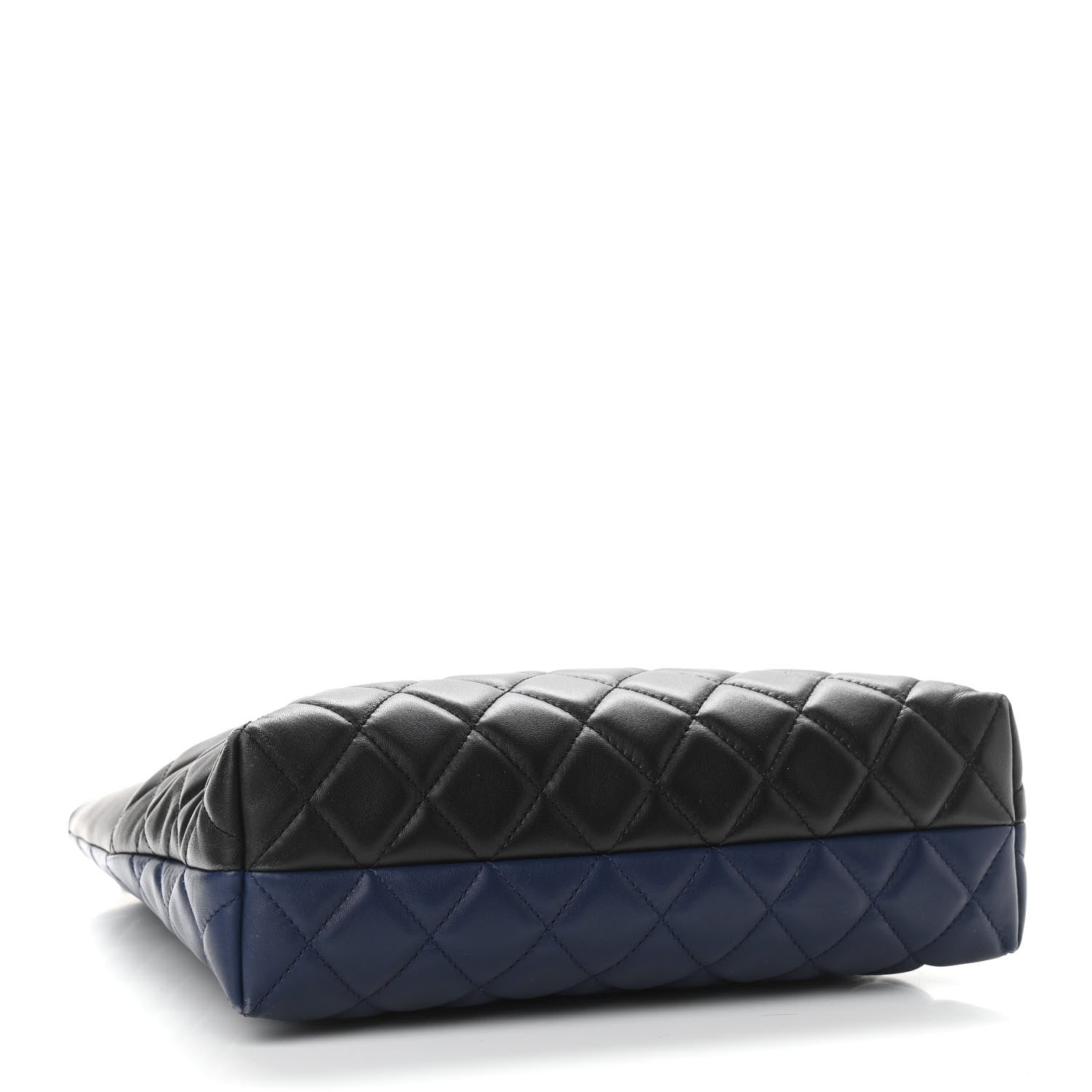 Chanel Lambskin Quilted Small Urban Delight Tote Black Blue 4 of 15