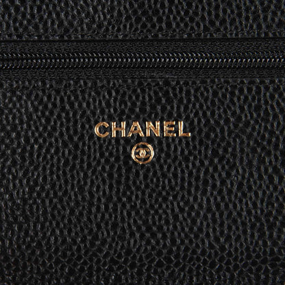 Chanel Caviar Quilted Wallet On Chain WOC Black 7 of 9