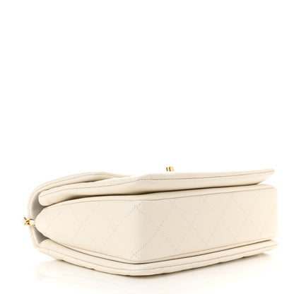 Chanel Caviar Quilted Coco First Flap White 3 of 10