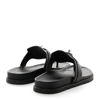Hermes Calfskin Womens Empire Sandals 38 Black 4 of 9