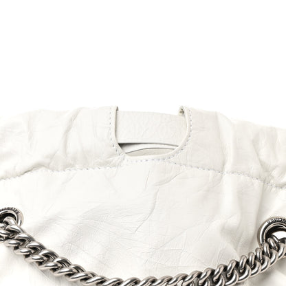 Balenciaga Crushed Calfskin Crush XS Chain Tote Optic White 9 of 11