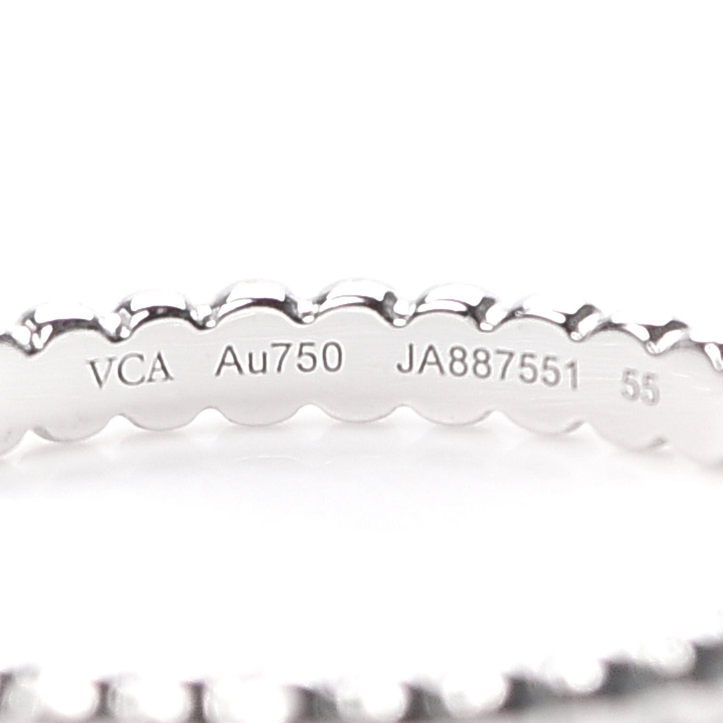 18K White Gold Small Perlee Ring 55 7.25