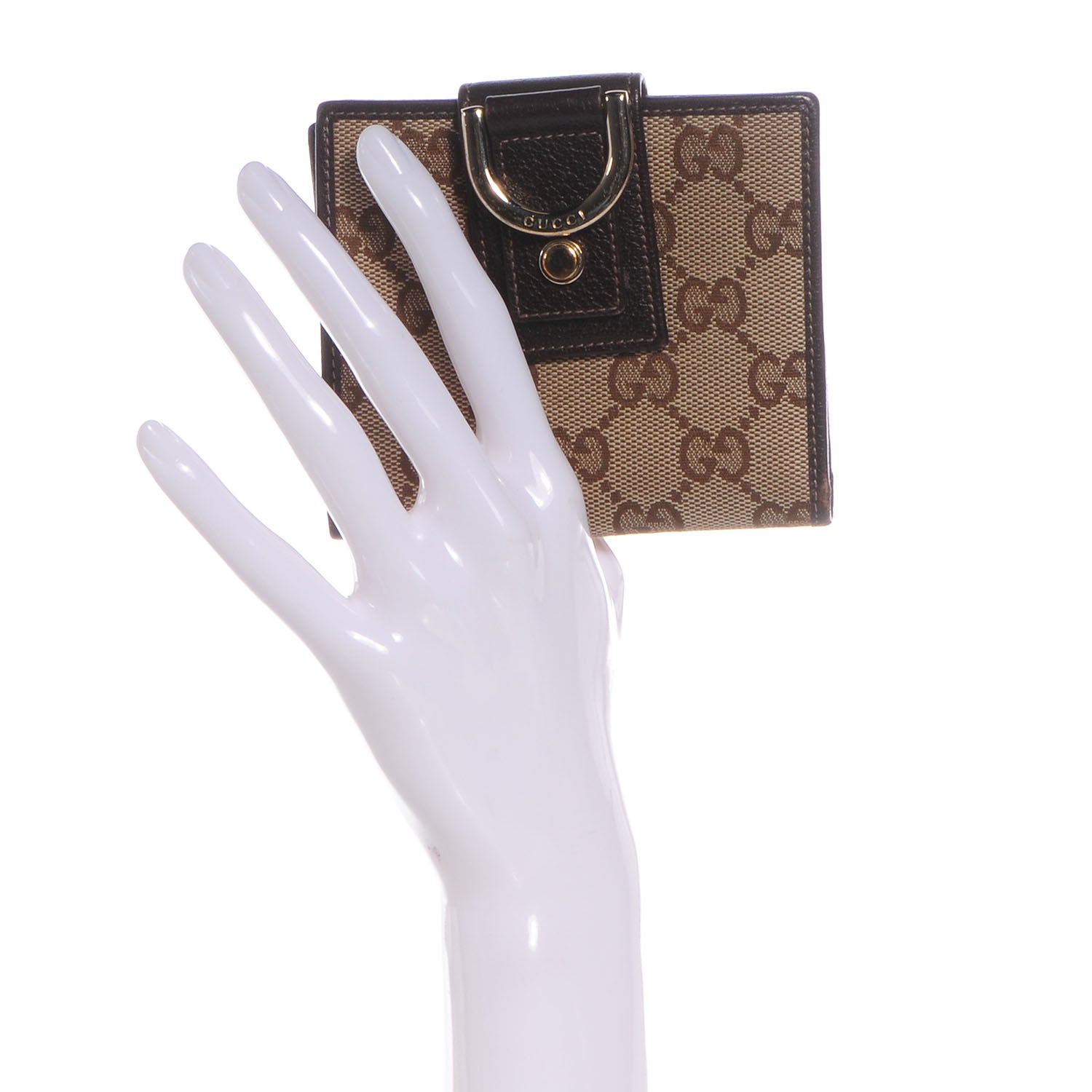 Gucci Monogram Abbey Compact Wallet Dark Brown 2 of 7