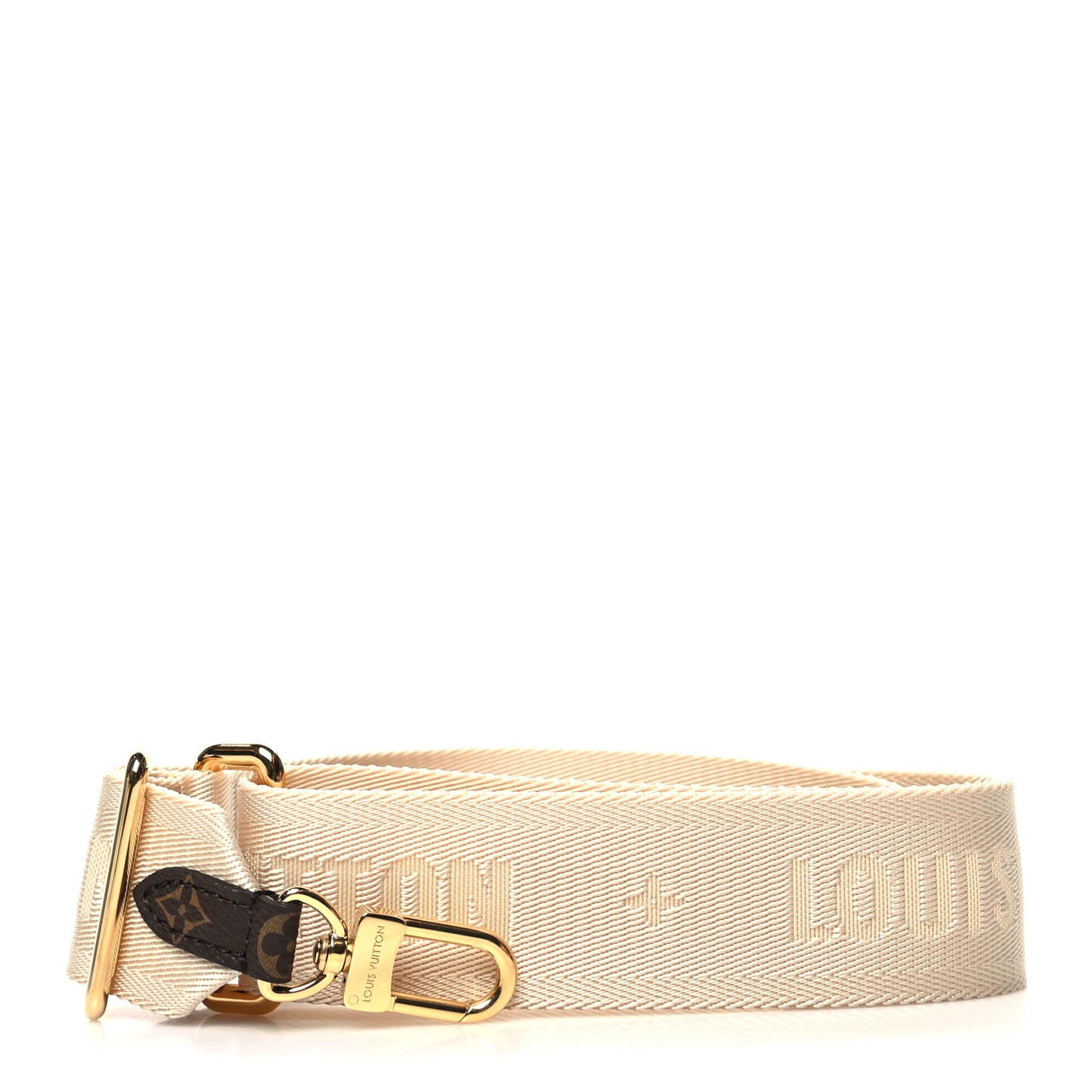 Jacquard Monogram Adjustable Shoulder Strap New Creme