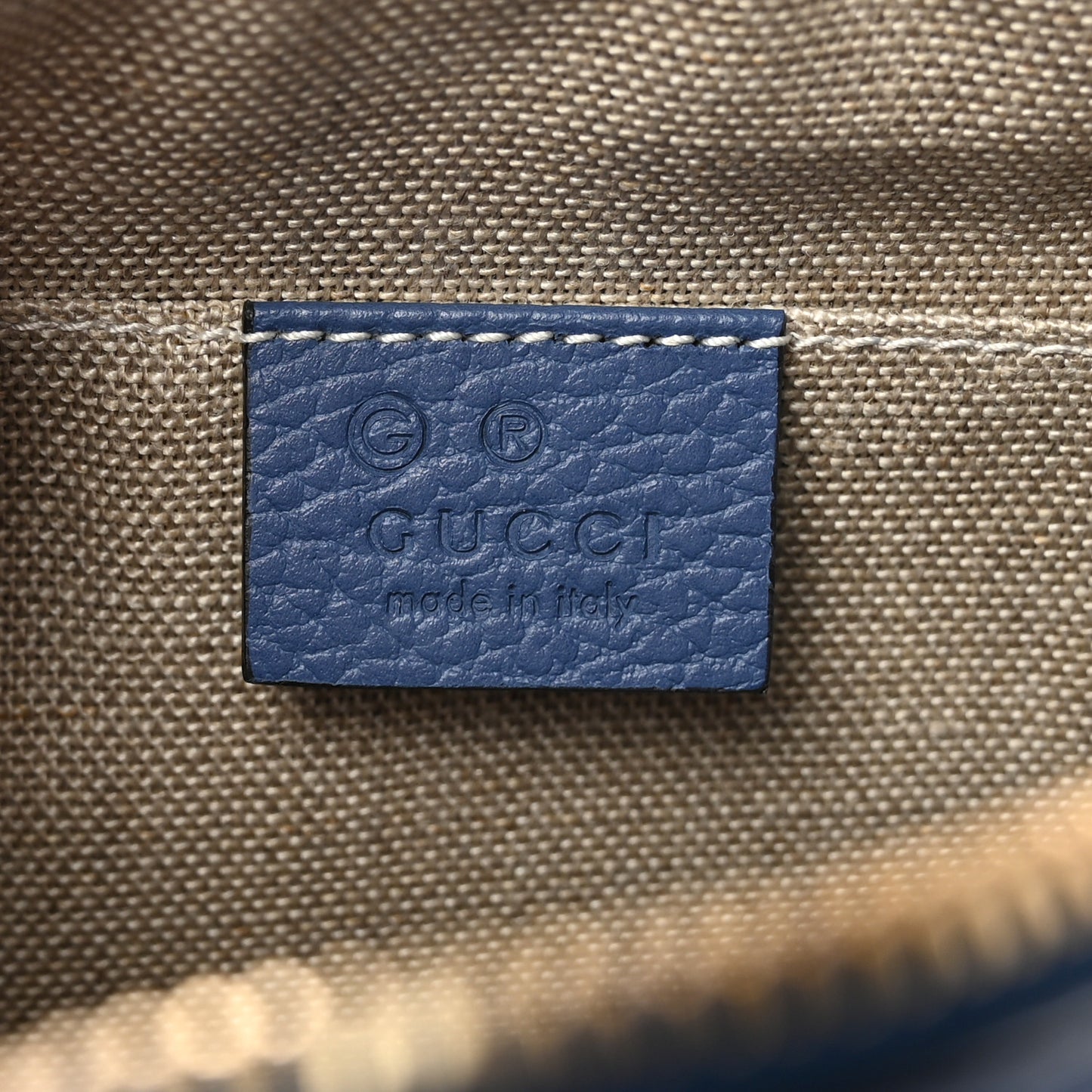 Monogram Dollar Calfskin Mini Bree Messenger Bag Beige Ebony Caspian