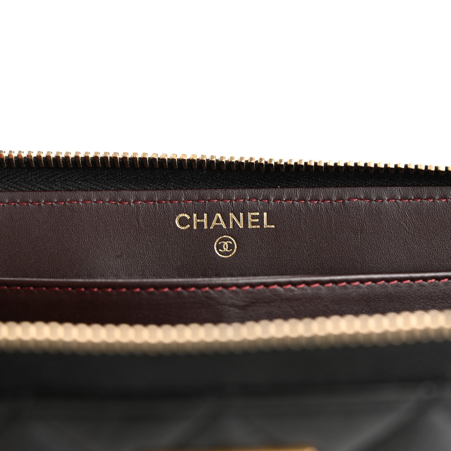 Chanel Aged Calfskin Quilted Reissue Large Gusset Zip Around Wallet Black 6 of 13