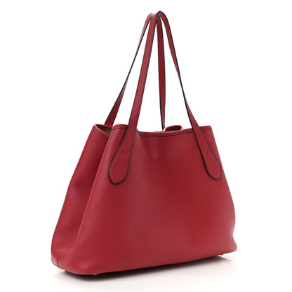 Burberry Grainy Calfskin Medium Honeybrook Tote Red 3 of 9