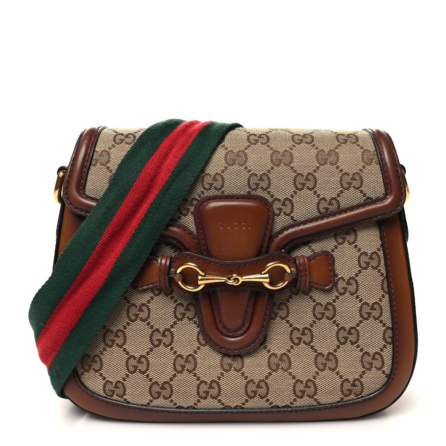 Gucci Monogram Medium Lady Web Shoulder Bag Beige Cuir 1 of 14