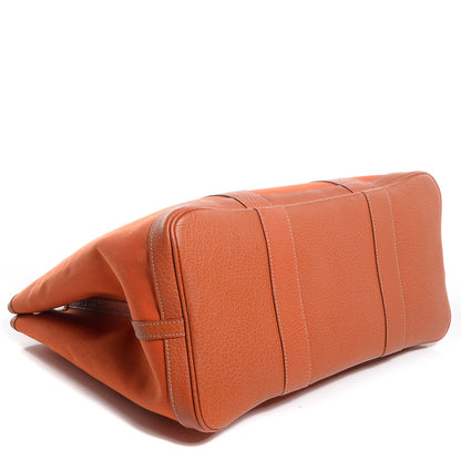 Hermes Toile Buffle Skipper Garden Party Tote 36 MM Orange 6 of 12