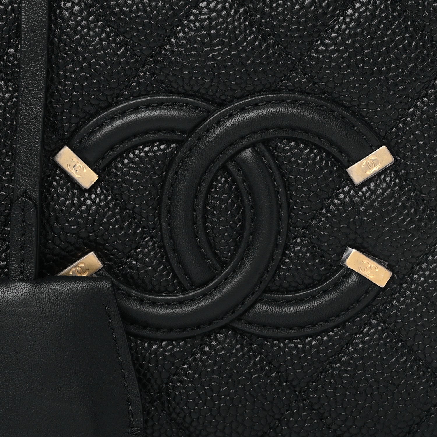 Chanel Caviar Quilted Small CC Filigree Vanity Case Black 9 of 9