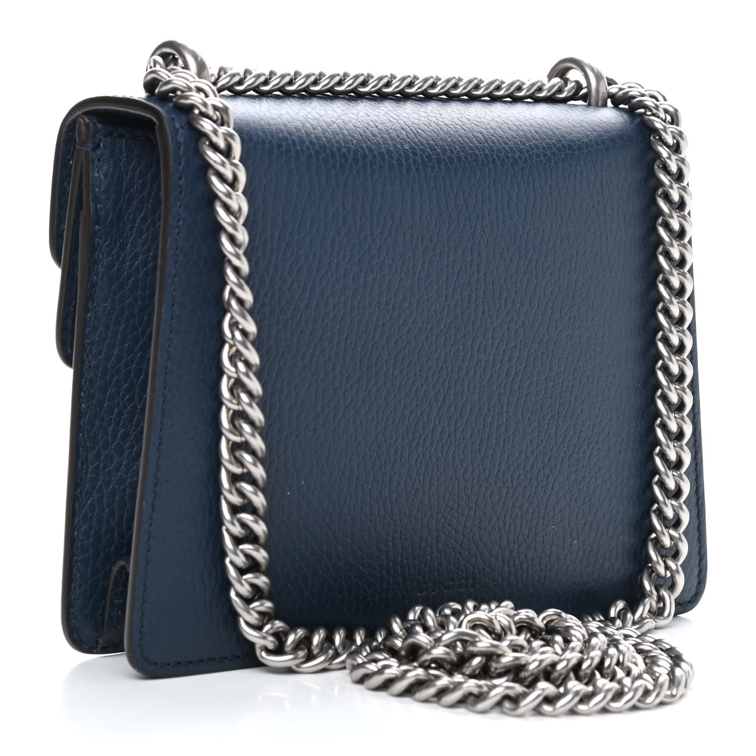 Gucci Dollar Calfskin Crystal Mini Dionysus Shoulder Bag Blue Agata Montana Sapphire 3 of 10