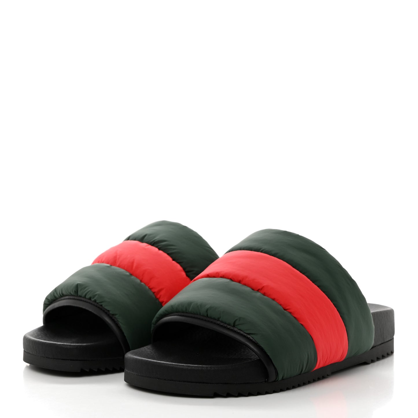 Nylon Web Womens Slide Sandals 36 Black Green Red